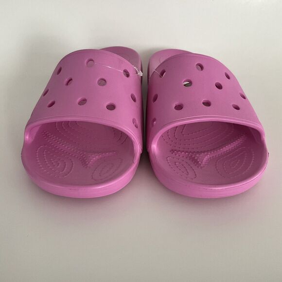 Crocs Sandals Men 13 Pink Open-toe Perforated Slides - Picture 4 of 12
